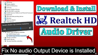 How to Download & Install Realtek HD Audio Driver in Windows 10/11