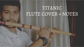 Titanic Flute Cover + Notes | My Heart Will Go On | Flute Tutorial | Khwahish Music