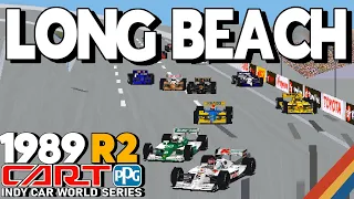 Long Beach Grand Prix - Full Race - 1989 CART Round 2 - Indycar Racing II