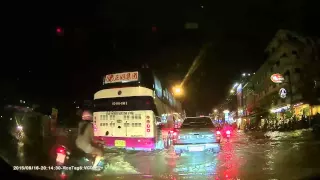 Driving in Pattaya flood 16 Sept 2015