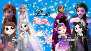 My Talking Angela 2||New Summer Updates Gameplay||Angela Vs Frozen Anna Elsa #frozen