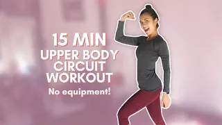 Get Fit with Mitch: 15 Min Upper Body Circuit Workout! (No equipment) | Michelle Madrigal