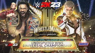 #wwe2k23  |  WRESTLEMANIA 39 | ROMAN REIGNS (C) VS CODY RHODES