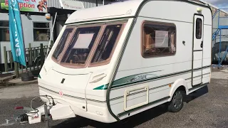 Abbey Iona EK 2003 small compact 2 berth rear kitchen  for sale at North Western Caravans £4750