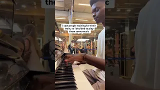 i saw people waiting for their train, so i decided to play them some music