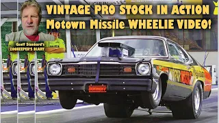 NHRA Pro Stock LIVES! Real Mopar Motown Missile 1973 Duster WHEELSTAND Mopar Nats DRAG RACING HEMI