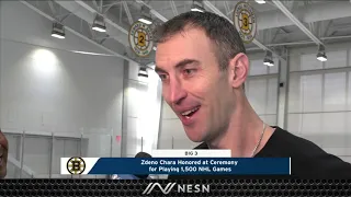 Bruins Captain Zdeno Chara Honored For 1,500th Career Game