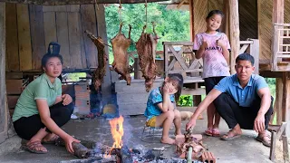 Processing Smoked Rabbit, Cooking Lunch to Celebrate National Day on the Farm | Family Farm