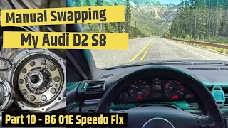 Manual Swapping an Audi D2 S8 - Part 10:  Adding a speedo sender to a B6 01E transmission