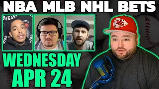 Live Bets With Kyle Kirms NBA MLB NHL Wednesday April 24