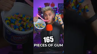 How much GUM can I chew at once?! 👀 | #ASMR #shorts