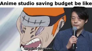 Anime studio saving budget be like