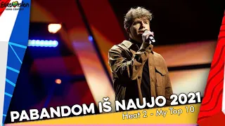 Pabandom Iš Naujo Heat 2 | My Top 10 | Eurovision 2021 Lithuania 🇱🇹