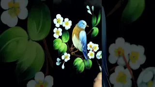 Птичка. Мазковая Живопись маслом | Birdie. Oil Painting #shorts