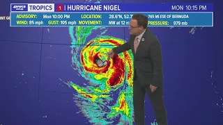 Monday evening Tropical update: Hurricane Nigel not a threat, additional development possible