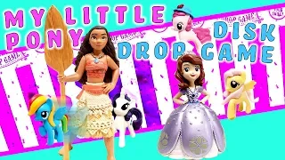 My Little Pony Dress Up Disk Drop Game! W/ Sofia the First, Twilight Sparkle & Moana