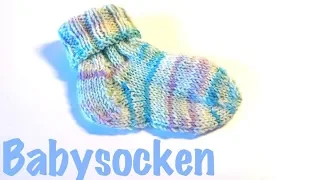 Babysocken stricken - Von Bund über Ferse zur Sockenspitze