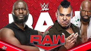 WWE Raw Omos vs Commander Azeez and Apollo Crews 2 on 1 Handicap match | WWE Raw Highlights Today