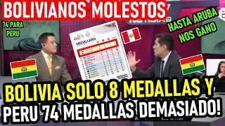 BOLIVIANOS MOLESTOR POR GANAR SOLO 8 MEDALLAS MIENTRAS QUE PERU 74 MEDALLAS Y 19 DE ORO