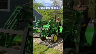 First Time Driving My John Deere 2038R with the Forks #johndeere #tractor #tractorbusiness