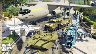 GTA 5 - Stealing Ukrainian Military Vehicles with Michael! | (Real Life Cars) #114