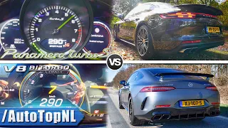 AMG GT 63 S 639HP vs 680HP Porsche Panamera Turbo S 0-290km/h AUTOBAHN POV & SOUND by AutoTopNL