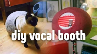 I made a DIY Vocal Booth from a Felt Cat Cave.