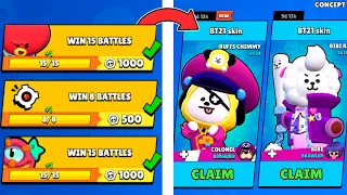 I Got QUEST REWARDS NONSTOP! 😍 BT21 SKINS HERE! - Brawl Stars