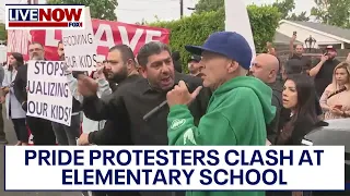 Pride protesters clash at elementary school in California | LiveNOW from FOX