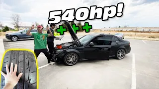 C63 AMG Gets Eurocharged Tune and Fat New Tires!