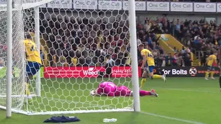 Pitchside angle: Goals against Stockport