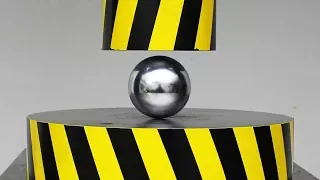 EXPERIMENT HYDRAULIC PRESS 100 TON vs METAL BALL