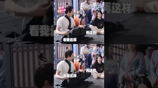 Zhao Lusi and WuLei compete their flexibility behind the scene