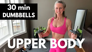 UPPER BODY WORKOUT muscle building dumbbells 30 min U2