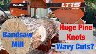 Huge Pine Knots! How Does a Woodmizer LT15 Handle them? Wavy Cuts?