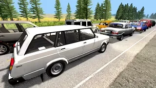 ВЛЕТЕЛ В ПРОБКУ НА СКОРОСТИ 700 КМ/Ч | BeamNG.drive