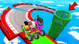 SHINCHAN AND FRANKLIN TRIED THE IMPOSSIBLE SPIRAL ROAD STAIR TUNNEL PARKOUR CHALLENGE GTA 5