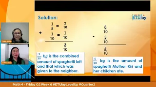 Math 4  - Friday Q2 Week 6 #ETUlayLevelUp #Quarter2
