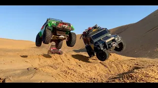 TRAXXAS TRX4 Defender and Sport and TOYOTA Hilux (Dessert Crawl To camp site) #trx4defender #trend