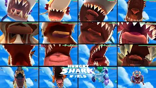 All Hungry Shark Entrances in Hungry Shark World | Hungry Shark World | @dragonheartgaming123