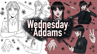 Jenna Ortega as Wednesday Addams | Wednesday Netflix Fan Art | Procreate speed paint illustration