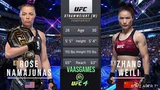 ROSE NAMAJUNAS VS ZHANG WEILI 2 FULL FIGHT UFC 268