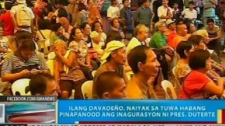 Ilang Davaoeño, naiyak sa tuwa habang pinapanood ang inagurasyon ni Pres. Duterte