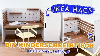 DIY IKEA Hack zum Kinderschreibtisch - höhenverstellbarer Schreibtisch selber bauen | EASY ALEX