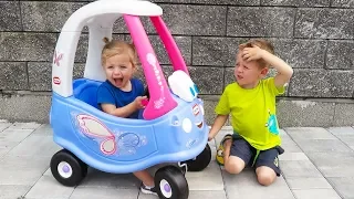 Thomas & Elis Unboxing And Assembling - The Little Tikes Ride On Cozy Coupe Pink Fairy Princess