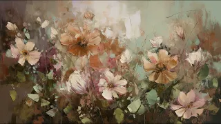 Florals in Earthy Tones | Contemporary Art in 4K For Your TV | Original AI Art