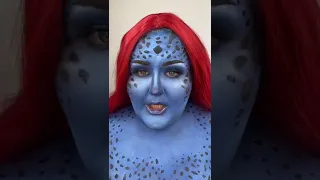 MYSTIQUE MAKEUP TRANSFORMATION #shorts #makeup #marvel