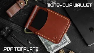 Making leather moneyclip wallet card holder DIY PDF pattern How it's made?