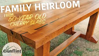 Trestle Style Dining Table Build w/ Butterfly & Epoxy Inlays