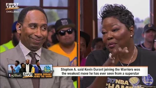 Kevin Durants mom to Stephen A. | If I had a mic, Id drop it